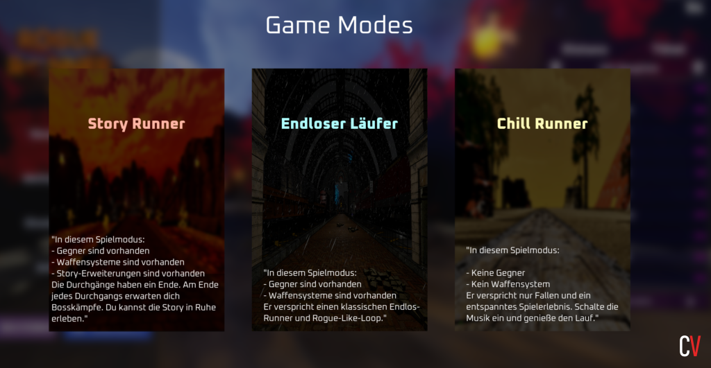 Rogue Runner Spielmodi
