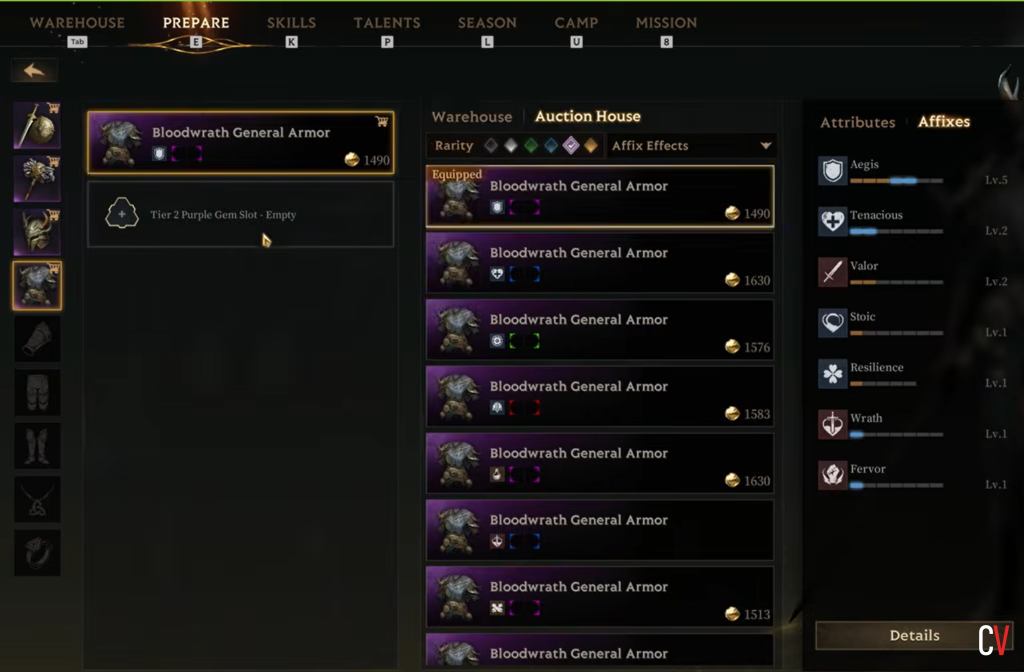 Mistfall Hunter Affixe: Stacking clever bis Stufe 5