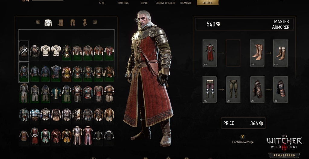 The Witcher 3: Wild Hunt - Remastered: Releasezeit, Verbesserungen, Systemanforderungen 8 The Witcher 3: Remastered Transmog