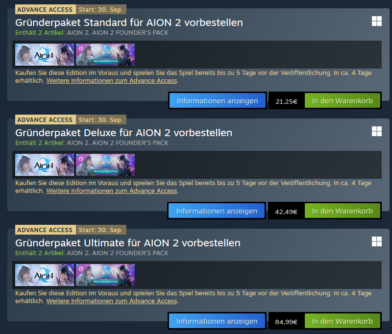 AION 2 Release: Datum, Uhrzeit, Early Access und Gründerpakete im Überblick